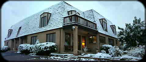 first snow at the treehouse